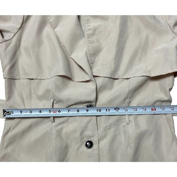 NWT Gibsonlook Women’s Modal Blend Trench Coat Size M Soft Lightweight Belted - Picture 8 of 12